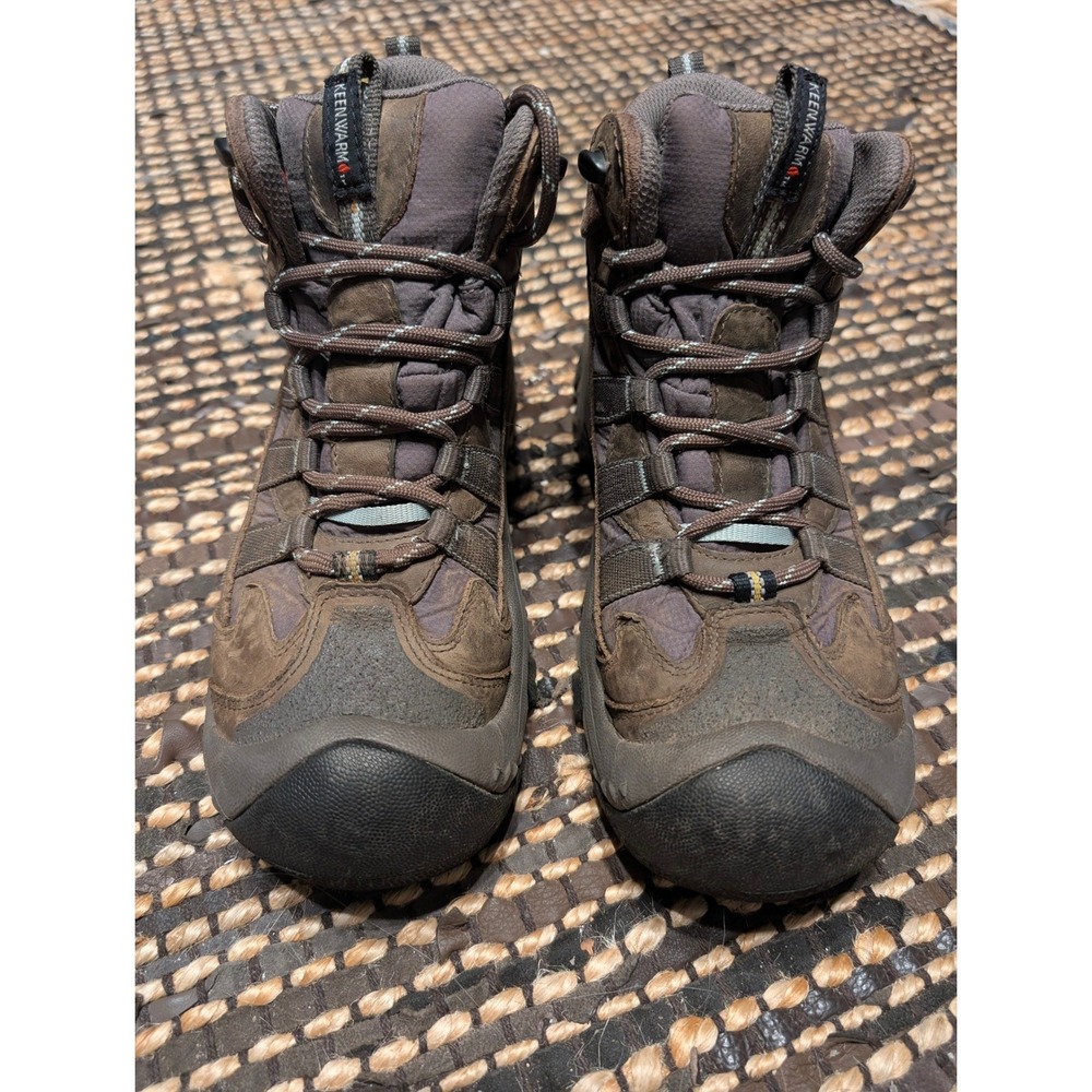 Keen Dry Waterproof Hiking Boots Brown Gray Insulated Shoes Womens 7.5